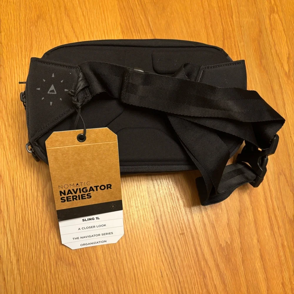 Nomatic Navigator Sling 1L Black NWT Minimal Travel Crossbody Bag Tech - Picture 8 of 8